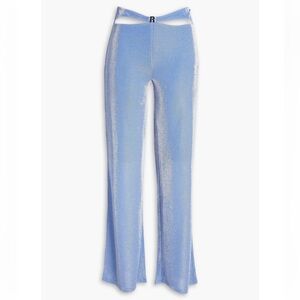 cutout metallic wide leg jersey pants ROTATE